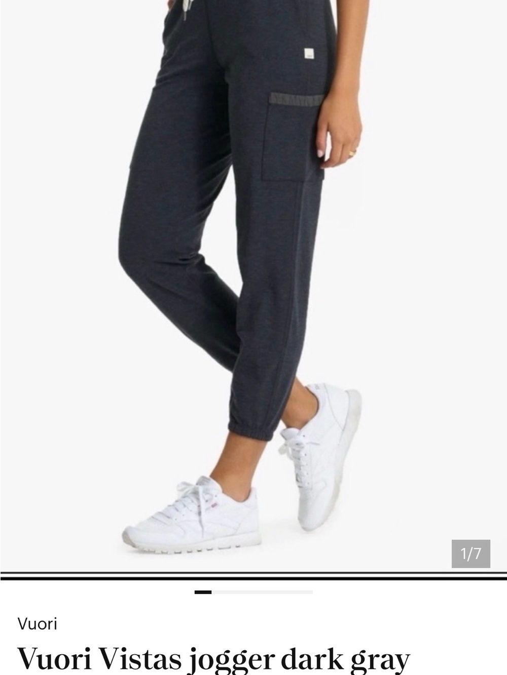 Vuori Dark Gray Vistas Joggers